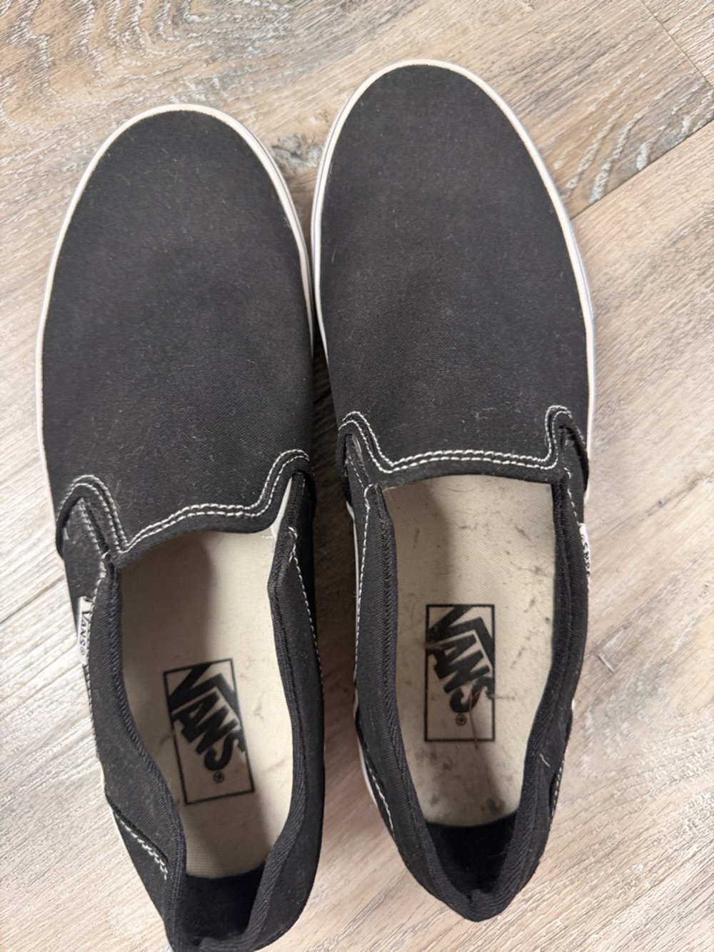 Vans Men's Classic Slip-On Canvas Shoes — Black